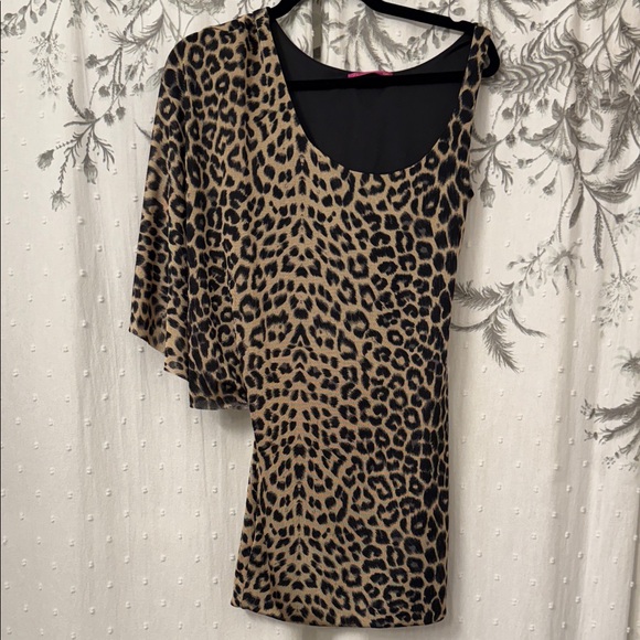 Narcisa Lang Dresses & Skirts - Leopard Print One-Shoulder Dress